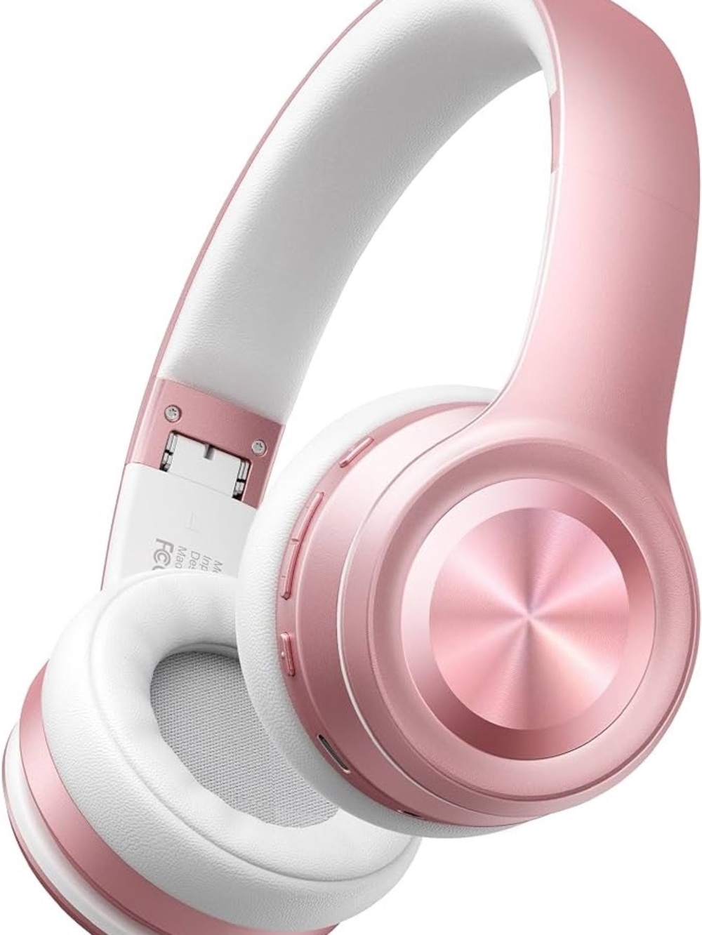Wireless Over-Ear Headphones in Pink with Cushioned Headband
